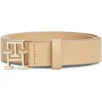 Tommy Hilfiger Ledergürtel "TH MODERN 2.5 cm breit", Damen, Gr. 70, beige (classic khaki), Rindsleder, Gürtel Ledergürtel, Größenverstelbar