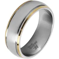 Akzent Fingerring "Dori, langlebig" Gr. 52, bunt (bicolor), Fingerringe, Damen, 52, Edelstahl, Fingerring