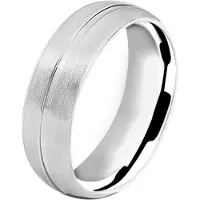 Akzent Partnerring "Honest Affection, silberfarbig, langlebig" Gr. 64, silber (silberfarbig), Fingerringe, Herren, 64, Edelstahl, Partnerring
