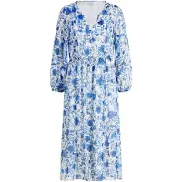 Vera Mont Sommerkleid "Sommerkleid im Boho Style", Damen, Gr. 36, EURO, blau (blau, weiß), Obermaterial: 100% Polyester PES., Kleider Sommerkleid