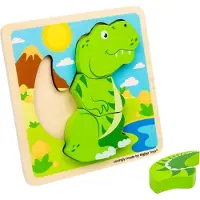 Bigjigs Holz-Formpuzzleset "T-Rex" - 4 Teile.