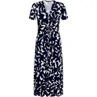Betty Barclay Midikleid mit Raffung in Dunkelblau/Weiß | Gr.: 40