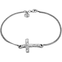 Haze&Glory Armkette "Armband Kreuz Armband" Gr. 210, silber, Armbänder, Herren, Silber 925 (Sterlingsilber), Armkette