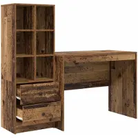 vidaXL Schreibtisch Altholz 145.5 x 50 x 127 cm 2 stk.