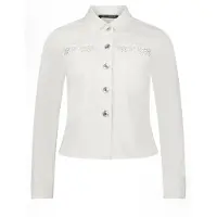 Betty Barclay Jackenblazer "Blazer-Jacke langarm", Damen, Gr. 44, weiß (rohweiß), Obermaterial: 71% Baumwolle CO. 26% Polyester PES. 3% Elasthan EL., Blazer Jackenblazer