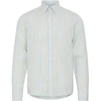 Casual Friday Leinenhemd "Leinenhemd CFRissa Linen Striped", Herren, Gr. S, N-Gr, blau (cerulean check), Obermaterial: 80% Leinen LI. 20% Baumwolle CO., Hemden Leinenhemd