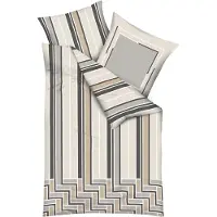 Kaeppel Bettwäsche "Avion", beige (natur), B/L: 135cm x 200cm, 1 Stk., 1 Stk., Mako-Satin, B/L: 80cm x 80cm, 2, Mako-Satin, Obermaterial: 100% Baumwolle, Bettwäsche, Bettwäsche