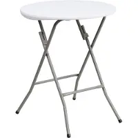 OEM Runde Klapptisch für 4 Personen weiß Kunststoff 60cm