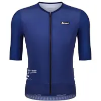 Santini - Mads Pedersen Momentum Series Short Sleeve Jersey - Radtrikot Gr XXL blau