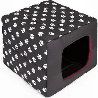 Markenlos Hundebett Größe 1 Schwarz mit Beinen - s und Komfortables Orthopädisches Hundebett