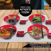 Markenlos Sushi Serviesset – Schalen und Stäbchen für Sushi – Sushi Set