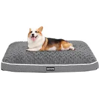 OEM Orthopädisches Hundebett, Hundemat mit doppeltem Deck, waschbares Hundekissen, abnehmbare Hundematte, 90 cm für kleine bis mittelgroße Hunde, grau
