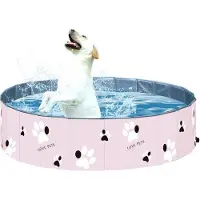 OEM Hundebad - Opvouwbaar - PVC - Für kleine Hunde - Leichtgewicht und tragbar - Rosa - 60x20 cm