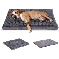 OEM Orthopädisches Hundebett, waschbares Hundekissen, weiches Hundemat, umkehrbares weiches und warmes Hundekissen für kleine, mittelgroße und große Hunde, XH079 (106x71x4cm, hellgrau)