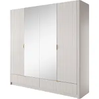 3Xeliving Kleiderschrank, Beige, 213 x 208, 4 x 54, 6 cm