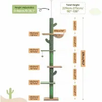 Markenlos Kratzbaum Cactusform – Mehrere Plattformen und Hängematte