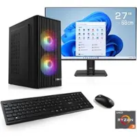 CSL PC-Komplettsystem "Spectrum V25260W", Energieeffizienz: E, schwarz, Microsoft Windows 11 Home (64 Bit), 16 GB RAM 1.000 GB SSD, Computer_Komplettsysteme, PC-Komplettsystem