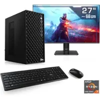 CSL PC-Komplettsystem "Mystic V24157", Energieeffizienz: E, schwarz, Microsoft Windows 11 Home (64 Bit), 32 GB RAM 1.000 GB SSD, Computer_Komplettsysteme, PC-Komplettsystem