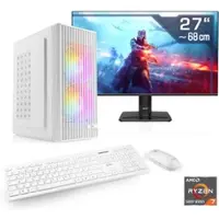 CSL PC-Komplettsystem "Spectrum V25273W", Energieeffizienz: E, weiß, Microsoft Windows 11 Home (64 Bit), 16 GB RAM 1.000 GB SSD, Computer_Komplettsysteme, PC-Komplettsystem
