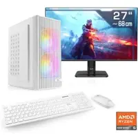 CSL PC-Komplettsystem "Spectrum V25278", Energieeffizienz: E, weiß, Microsoft Windows 11 Home (64 Bit), 16 GB RAM 1.000 GB SSD, Computer_Komplettsysteme, PC-Komplettsystem