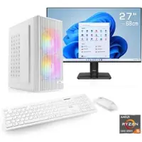 CSL PC-Komplettsystem "Spectrum V25268W", Energieeffizienz: E, weiß, Microsoft Windows 11 Home (64 Bit), 16 GB RAM 500 GB SSD, Computer_Komplettsysteme, PC-Komplettsystem