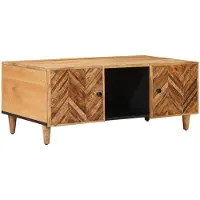 Syfax Couchtisch Braun 100 x 54 x 40 cm Massivholz Mango