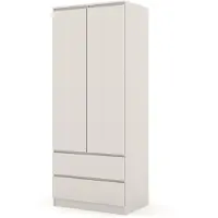 Homlando Kleiderschrank MAJA 80 cm KASCHMIR Funktionaler Schrank mit Regalböden und Kleiderstange