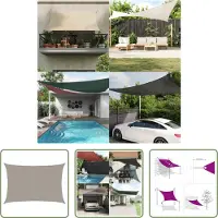 The Living Store Sonnensegel 160 g/m² Rechteckig Hellgrau 4x6 m HDPE