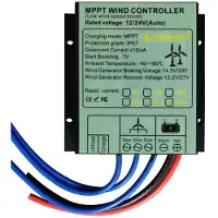 StarTech.com Vertikale Windturbine - Windgenerator SH-3000W - 3000W - 24V - Nur MPPT-Regler - 3 Rotorblätter - Anlaufwind 1,5 m/s - Weiß
