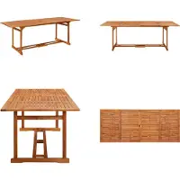 vidaXL Garten Esstisch 220x90x75 cm Massivholz Akazie - Esstisch - Esstische - Holztisch - Holztische