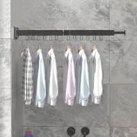 OEM Aluminium-Wanddroogrek mit Handdoekhalter - Opvouwbares Balkon-, Badkamer- und Terras-Drogerad