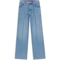 HUGO für Damen. 50563527 Jeans mit weitem Bein aus blauem Denim (29/32), Lässig, Baumwolle