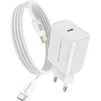 Avizar Mayaxess, 20W Netzteil für Galaxy Z Flip 6 + USB-C Kabel 1m, Weiß