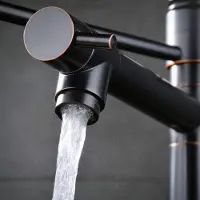 OEM Dreh- und Drehfunktion mit ausziehbarer Sprühfunktion - doppelte Funktion - geöltes Messing (schwarz) - Moderne Küchenarmatur mit zusätzlicher Funktionalität