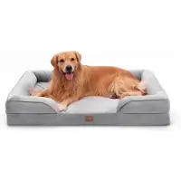 OEM Ergonomische Großhund-Köpfe für große Hunde, Eierförmiges Polster aus Wasserdichtem Schaum, Abriebfester Boden, 122 x 89 cm, Cremefarben