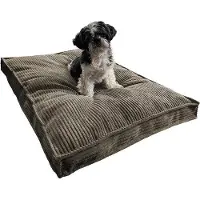 OEM Hundekissen aus Waschbarem Corduroy für Große Hunde - Abriebfester XXL, 100 x 70 cm, Dunkelbeige