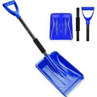 OEM 82 cm tragbarer Schneeschaufel mit D-Handgriff für Auto und Garten - abnehmbarer Winter-Schneeschaufel