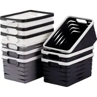 Markenlos Aufbewahrungskörbe 9er Set - 22 cm x 15 cm x 11 cm, stabil und stapelbar