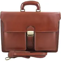 Barberini's Braune Tasche für die Universität, geeignet für Bücher und Laptop, Serie 6006