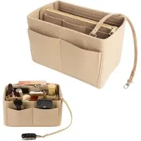 OEM Klein Khaki Vilt Organizer Tas für Damen mit Rits, Innentasche für Handtaschen, für Kosmetik und Schlüssel