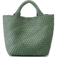OEM Große Reisetasche aus weichem, naturbelassenem Stoff, Beigestreifte Farbe