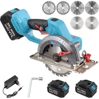 OEM 20V 1080 Umdrehungen batterieangetriebene Kreissäge - maximale Schnitttiefe 40mm - Handkreissäge mit Akkuladegerät und Schnellladefunktion