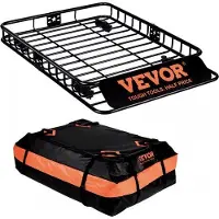 Unyqoos Dachträger mit Tasche - 1305 x 915 x 127 mm, 90 kg Tragfähigkeit, schwarz