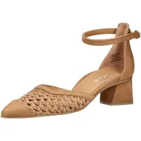 Paul green Damen Riemchenpumps Braun Leder & Textil Größe: 42