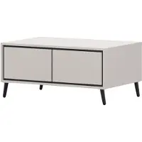 Imoebel 24 Couchtisch FRESCO, Wohnzimmer, Tisch Kaffeetisch 90 cm Kaschmir/Kaschmir