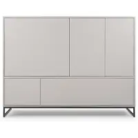 Beautysofa | Kommode GIANA – Moderne Türkommode mit 5 Schränken, stilvolle Kombikommode in Sandbeige