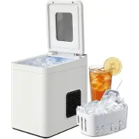 HOMCOM Eiswürfelmaschine, 12 kg 24 Std., 9 Eiswürfel in 7 Minuten, 2 Größen