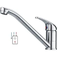 OEM 360-Grad-Messing-Wasserschlauchdrehregler mit niedrigem Druck für Küchen mit 3 Kaltwasseranschlüssen und integriertem Chrom-Chrom-Wasserboiler.