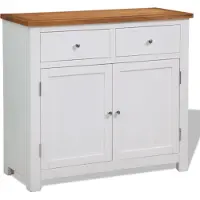 Super Merchant Sideboard 90x33,5x83 cm Massivholz Eiche