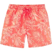 Bench Badeshorts ., Herren, Gr. XXL (58/60), N-Gr, orange (orange bedruckt), Recycling-Polyester, geblümt, Badehosen Badeshorts, mit modernem Hawaii-Print, Topseller